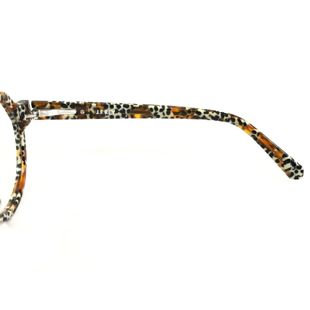 J. F. Rey Eyeglasses Frames JF1543 9460 Brown Orange Cheetah Print 51-18-140